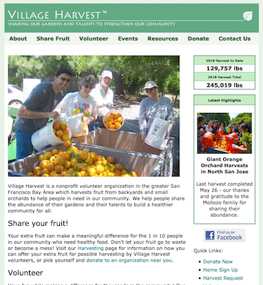 Prior Village Harvest website home page