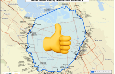 Former boundary of Santa Clara County fruit fly quarantine, ended effective May 16, 2024